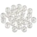 Transparent Faceted Large Hole Resin Beads DIY Bracelet Necklace Loose Beads 20 Pcs - 20 Pcs/Pack / Transparent Faceted: Clear