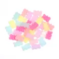 Colgantes acrílicos coloridos de ositos para joyería DIY, cuentas bonitas para hacer collares. - Oso Pequeño / 50 Piezas/Paquete / Color Gelatina