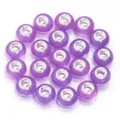 Purple resin large hole beads charm beads for DIY bracelets and necklaces craft making. - Purple Imitation Cat's Eye / 20 Pcs/Pack, Outer Diameter approx. 14mm, Height approx. 9mm, Hole approx. 4.5mm