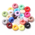 Colorful Acrylic Abacus Beads Large Hole Loose Beads DIY Jewelry Making Craft Supplies - 50 Pieces / Random Mixed Colors (Small)
