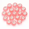 Pink resin large hole beads for DIY charm bracelets and necklaces craft making supplies. - Pink Imitation Cat's Eye / 20 Pcs/Pack, Outer Diameter approx. 14mm, Height approx. 9mm, Hole approx. 4.5mm