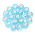 Light blue resin large hole beads, faceted flat loose beads for DIY charm bracelets necklaces. - Faux Cat's Eye: Blue / 20 Pcs/Pack, Outer Diameter approx. 14mm, Height approx. 9mm, Hole approx. 4.5mm
