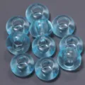 Light blue transparent acrylic abacus beads large hole spacer charms for diy jewelry - 50 Pieces / Light Blue Transparent Beads