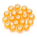 20pcs resin large hole beads orange transparent faceted diy bracelet necklace charms - Orange Imitation Cat's Eye / 20 Pcs/Pack, Outer Diameter approx. 14mm, Height approx. 9mm, Hole approx. 4.5mm