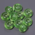 Green translucent large hole acrylic beads DIY jewelry accessories for bracelets. - 50 Pieces / Light Green Transparent