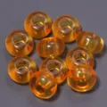 Acrylic abacus large hole beads cracked crystal two-color transparent loose beads DIY spacer - 50 Pieces / Transparent Orange