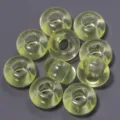 Transparent light yellow acrylic large hole beads for DIY bracelet jewelry accessories - 50 Pieces / Yellow Transparent