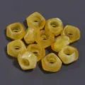 Acrylic abacus large hole beads loose beads DIY bracelet jewelry accessories yellow transparent - 50 Pieces / Yellow Polygon