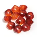 Acrylic Abacus Large Hole Beads DIY Spring Color Bracelet Spacer Jewelry Accessories - 50 Pieces / Amber Polygons