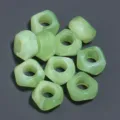 Light green square acrylic loose beads, double color transparent DIY bracelet spacer charm. - 50 Pieces / Light Green Polygons