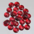 Rote Acryl Strasssteine 14mm facettierte runde Glitzersteine fur DIY Handarbeit Basteln. - 14mm / Dunkelrot