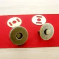 Metalen magneetdrukknop DIY tas portemonnee gesp hardware sluiting vervanging accessoires - 14mm / Brons