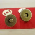 Bronzen magnetische drukknoppen voor DIY tassen en portemonnees metalen sluiting - 18mm / Brons