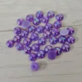 DIY Acrylic Flatback Rhinestones 10mm Purple AB Color Cabochon Gems for Crafting - Half Round AB Color Style (Y111) / Purple