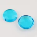Cabochon Piatti in Acrilico Blu 40mm Semicircolari Trasparenti Gemma DIY Accessori - 40mm / Blu acqua senza fondo