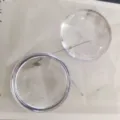 Cabochon Piatto in Acrilico Trasparente 40mm per Fai da Te Gioielli Gemma Trasparente - 40mm / Senza fondo bianco trasparente