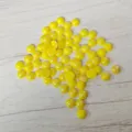 10mm Yellow Flatback Acrylic Rhinestones AB Color Round Resin Gems for DIY Craft Jewelry Making - Half Round AB Color Style (Y111) / Gold Yellow