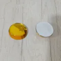 DIY 40mm Acrilico Cabochon Piatto Rotondo Giallo Trasparente Gemma Per Creazione Gioielli - 40mm / Dorato