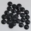Schwarze facettierte flache Acryl-Strasssteine für DIY-Basteln und Schmuckzubehör. - 14mm / Schwarz