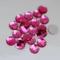 Rosa Acryl Strasssteine flache Rückseite 14mm, runde facettierte Kristalle für DIY Handwerk. - 14mm / Fuchsia