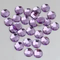 DIY Acryl Flachrücken facetierte runde Strasssteine 14mm lila Bastelzubehör neu. - 14mm / Hellviolett