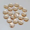 14mm flachruecken runde facettierte acryl strass steine kristall fuer diy schmuck basteln - 14mm / Champagner