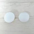 Weiß rund glatt Halbkreis Acryl Flachrücken Strass DIY Schmuck Zubehör 30mm Stück - 35mm / Reinweiß