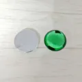 30mm flache Acryl Strasssteine glatte halbrunde DIY Schmuck Ziersteine zum Basteln - 35mm / Grün