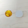 30mm Ακρυλικά Στράς Επίπεδη Πλάτη Λείος Θόλος Cabujons DIY Αξεσουάρ Χειροτεχνίας - 30mm / Ασημένια Βάση Χρυσοκίτρινο