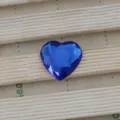 Blauer Herz Acryl Flachrücken Strassstein für DIY Handwerk Schmuck Zubehörteil 25mm - 25mm / Saphirblau