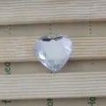 25mm Herz flache Rückseite Acryl Strass Kristall klar DIY handgemachte Schmuck Zubehör. - 25mm / Klarweiß
