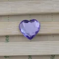 25mm lila herzform flacher boden acryl strasssteine diy handgemachte schmuck zubehör deko - 25mm / Hellviolett