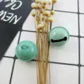 22mm jelly color painted metal bells, mint green DIY jewelry making craft accessories. - Lake Blue