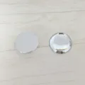 30mm glatte acryl flachruecken strasssteine cabochons diy schmuck zubehoer variante - 35mm / Transparentes Weiß mit Fassung