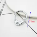 DIY mousqueton porte-clés en métal accessoire bijou boucle alliage vue de détail 33mm. - Style 4 (D062) / Longueur Totale 33mm