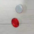Oval flatback acrylic rhinestones DIY craft gems, smooth red cabochon charms for handmade jewelry. - 22*30mm / Red