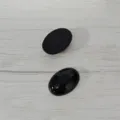 Black oval acrylic rhinestone flatback cabochon for DIY jewelry making accessories. - 22*30mm / Black