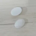 White smooth oval flatback acrylic cabochons for DIY jewelry accessories craft parts - 22*30mm / Solid White