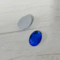 DIY jewelry accessories smooth oval flatback acrylic rhinestones and time gem cabochons. - 22*30mm / Sapphire Blue