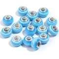 Blue and white striped resin large hole beads for DIY charm bracelets and necklaces. - Blue Stripe / 20 Pcs/Pack, Outer Diameter approx. 14mm, Height approx. 9mm, Hole approx. 4.5mm