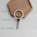 Anello portachiavi in metallo DIY con catena corta per accessori di gioielli artigianali. - Stile 5 (Catena Corta Standard)