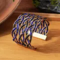 Handgemaakte kralen brede manchetarmband, goud draad geweven meervoudige mode sieraden. - Gouden rand - tweekleurig 3