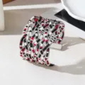Handgemaakt geweven kralen brede manchet armband, vintage verstelbare open metalen armband. - Witgouden rand - Driekleurig 9