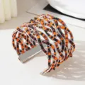 Handgemaakte geweven multi-layer kralen brede manchet armband, retro open verstelbare sieraden. - Witgouden frame - driekleurig 11