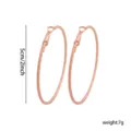 Roségoud getextureerde creolen grote cirkel mode sieraden voor dames dagelijks gebruik 5cm - 5cm Grootte / Roségoud