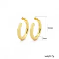 Gouden oorringen dikke buis 35mm statement vergulde oorbellen voor dames sieraden - 35*5mm / Goud