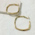 Elegante geometrische vierkante gouden oorbellen met 925 zilveren naald voor dagelijks. - Oorbellen maat 7 goud