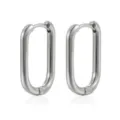 Minimalistische geometrische metalen rechthoekige oorbellen voor dames, elegante stijl. - Stijl 1 Zilver