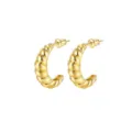 Vergulde gedraaide oorbellen geometrisch chunky C-vorm minimalistische modesieraden voor vrouwen - Stijl 2 Goud