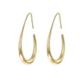 Elegante 18k vergulde druppel open hoop oorbellen voor vrouwen minimalistische mode sieraden. - 30mm / Goud